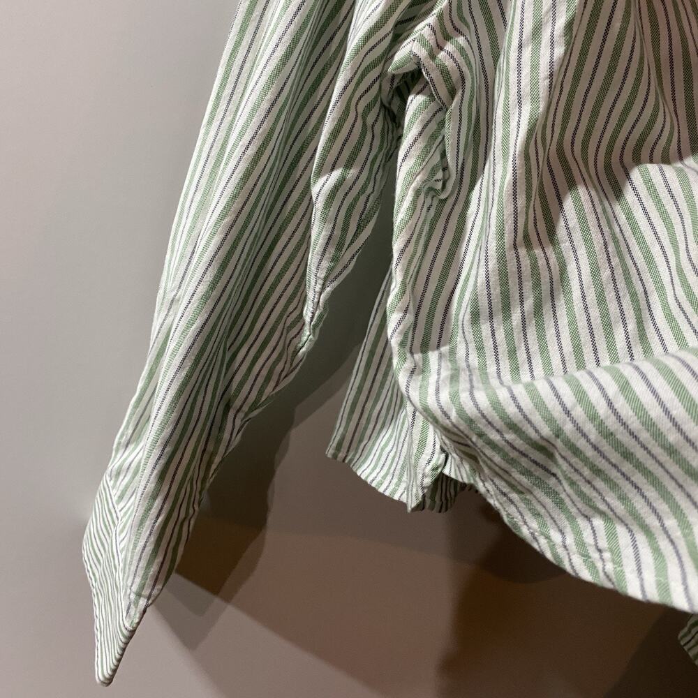 Old Navy The Cropped Stripped Cotton Shirt Large Preppy Relaxed Boxy Fit - Picture 6 of 7
